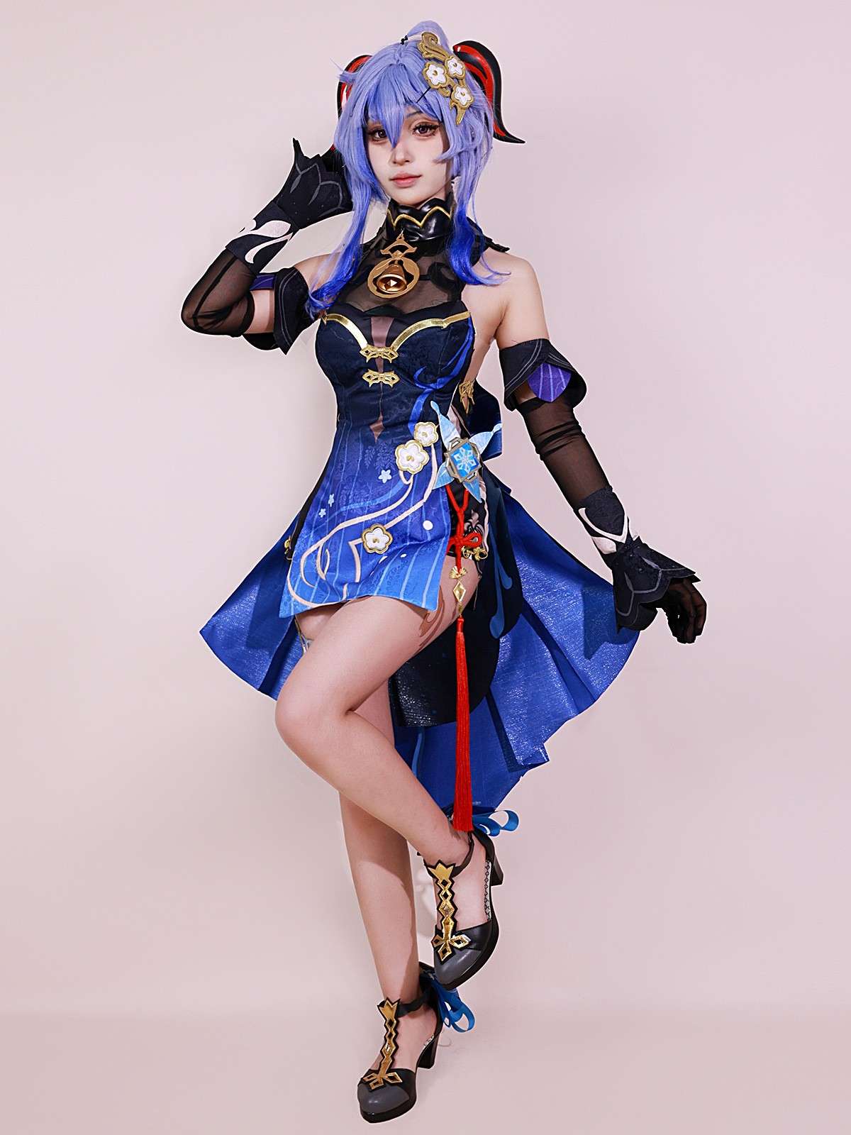 Ganyu cosplay costume full set front view from Genshin Impact