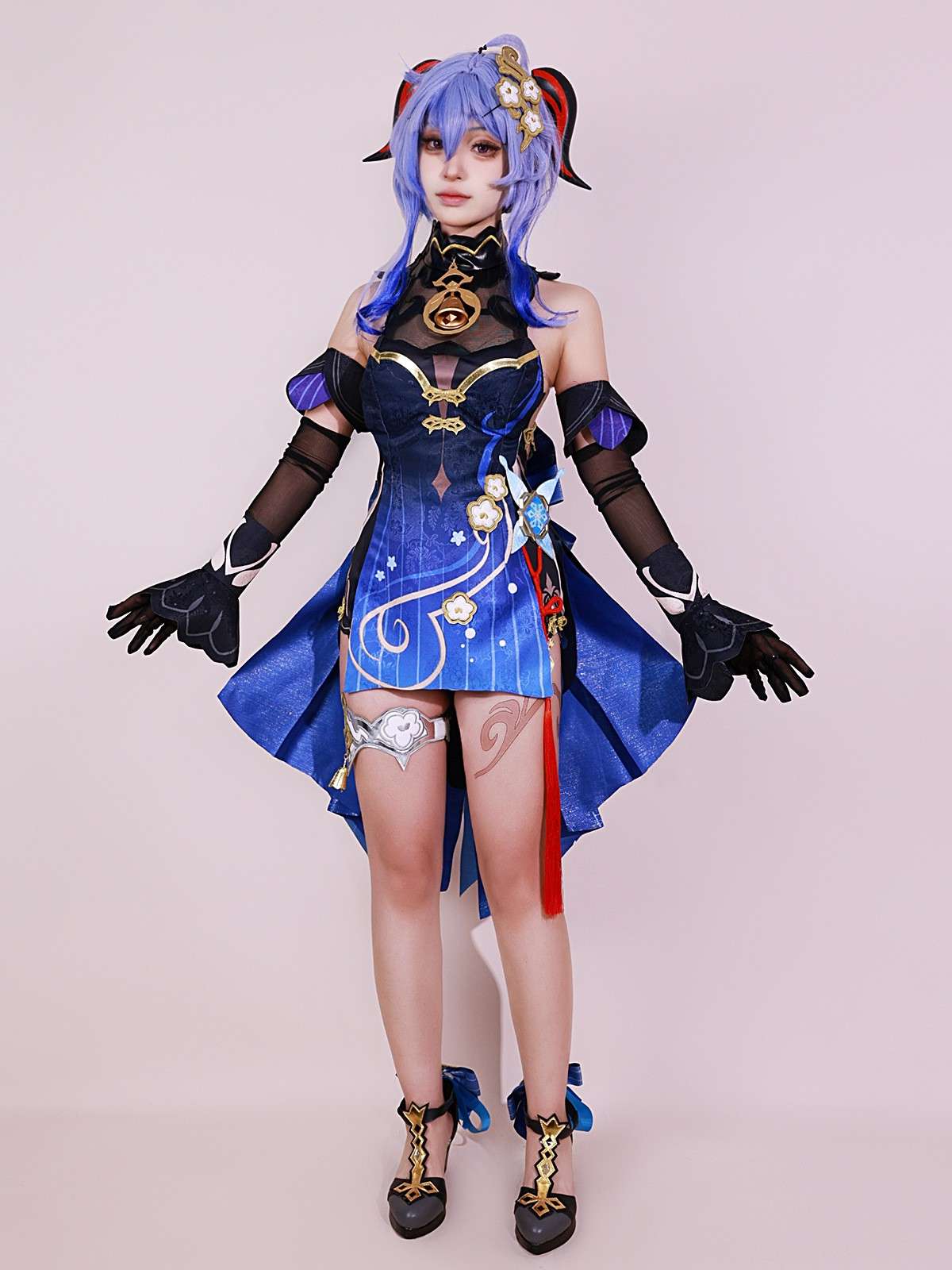 Ganyu cosplay costume full set front view from Genshin Impact
