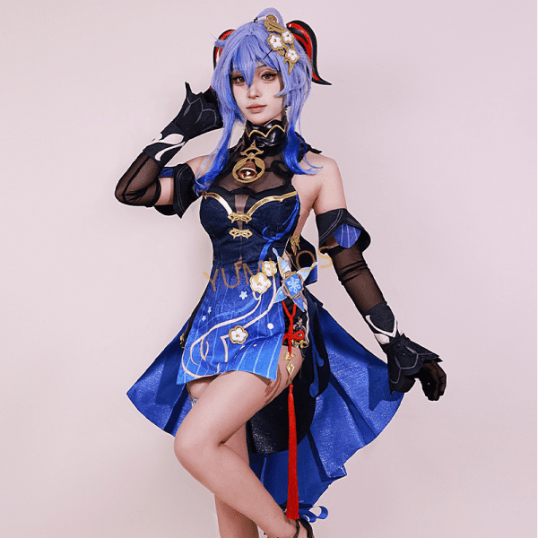 Ganyu cosplay costume full set front view from Genshin Impact