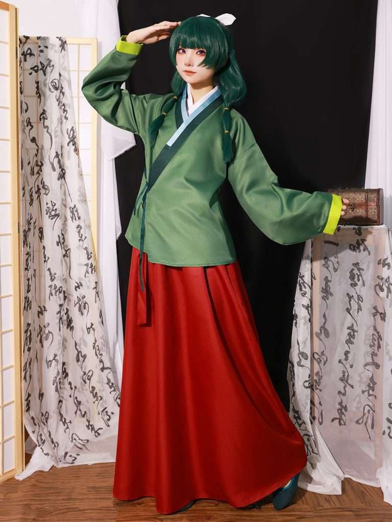 Front view of Maomao Cosplay Costume 