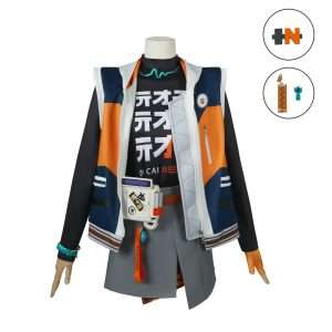 Front view of Zenless Zone Zero Belle cosplay costume