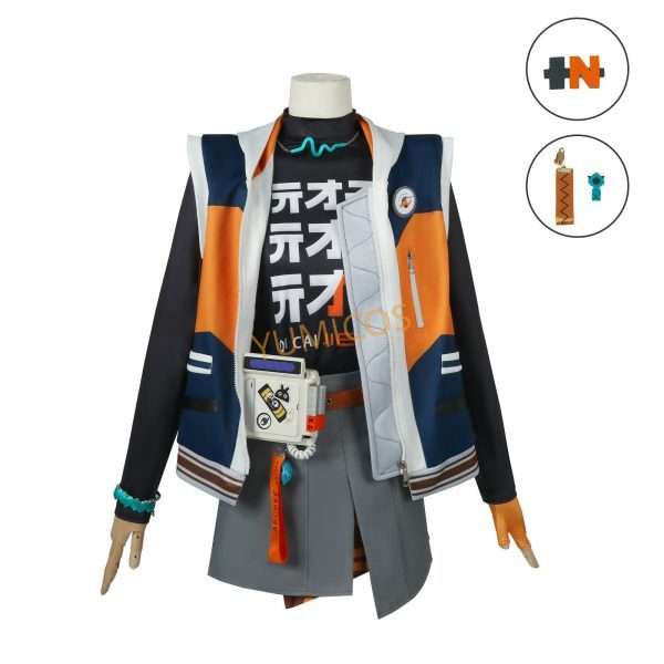 Front view of Zenless Zone Zero Belle cosplay costume