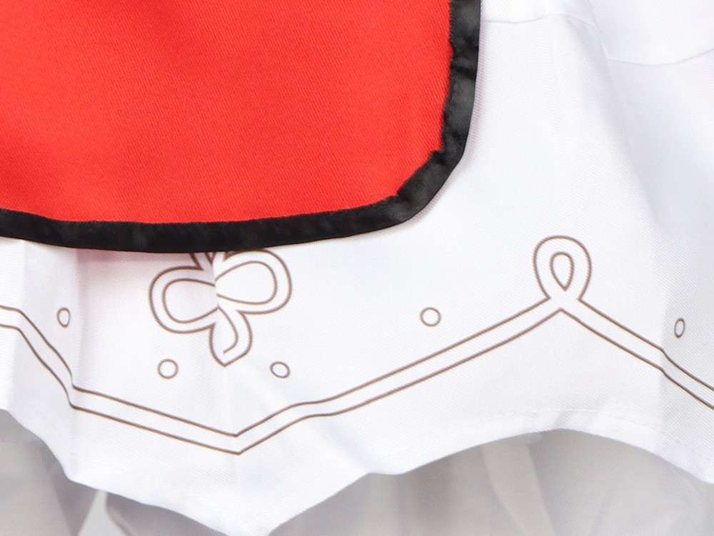 Detailed embroidery and fabrics of Klee Cosplay Costume 