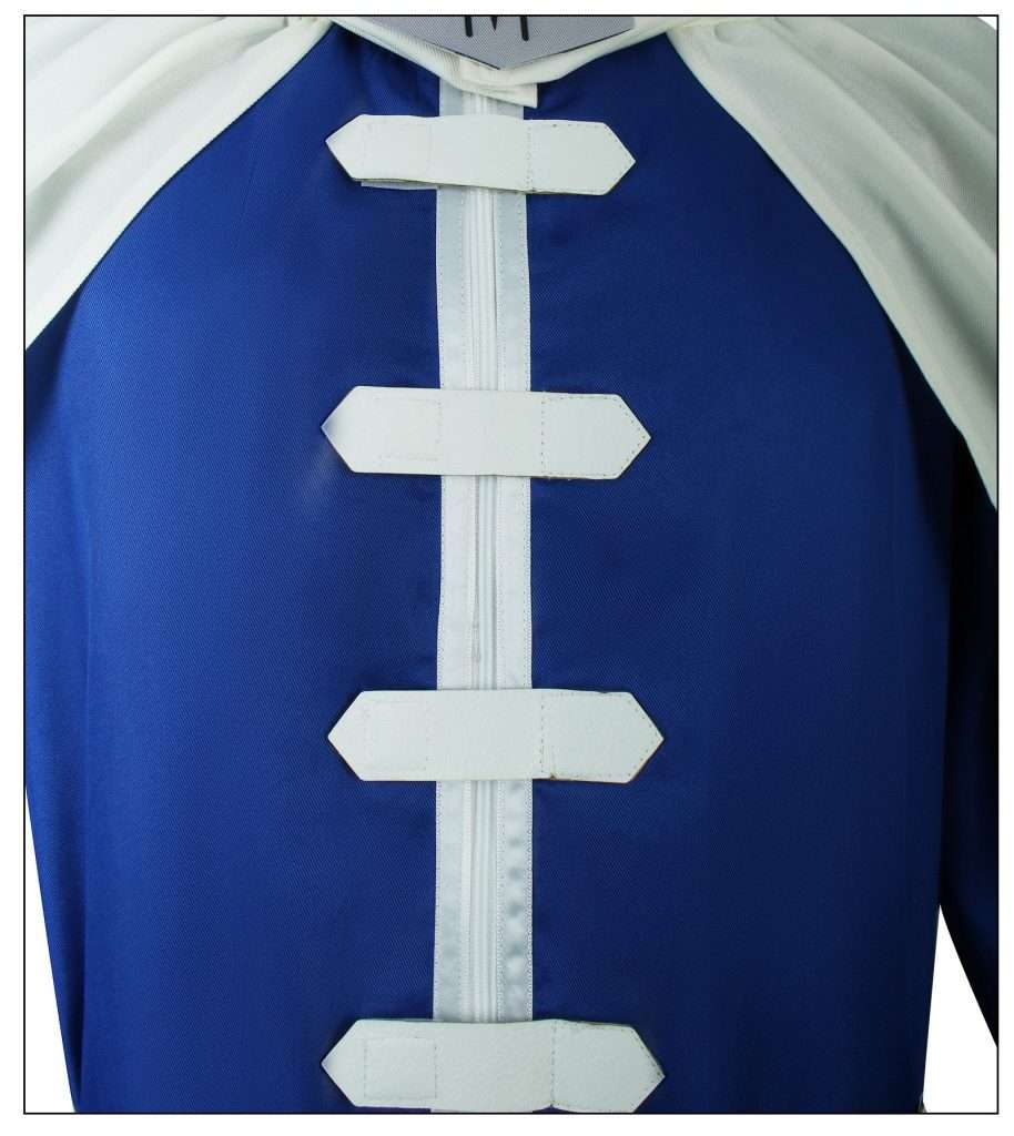 Close-up detail of Himmel cosplay costume – Frieren: Beyond Journey’s End