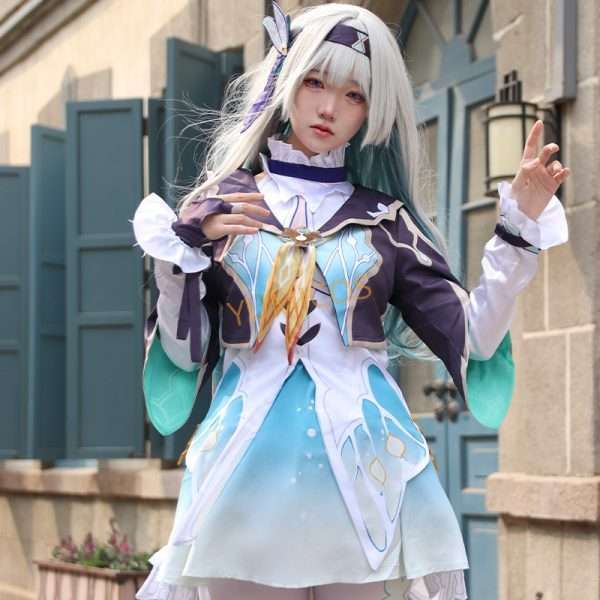 Etunäkymä Lumine Cosplay-puvusta Genshin Impactista