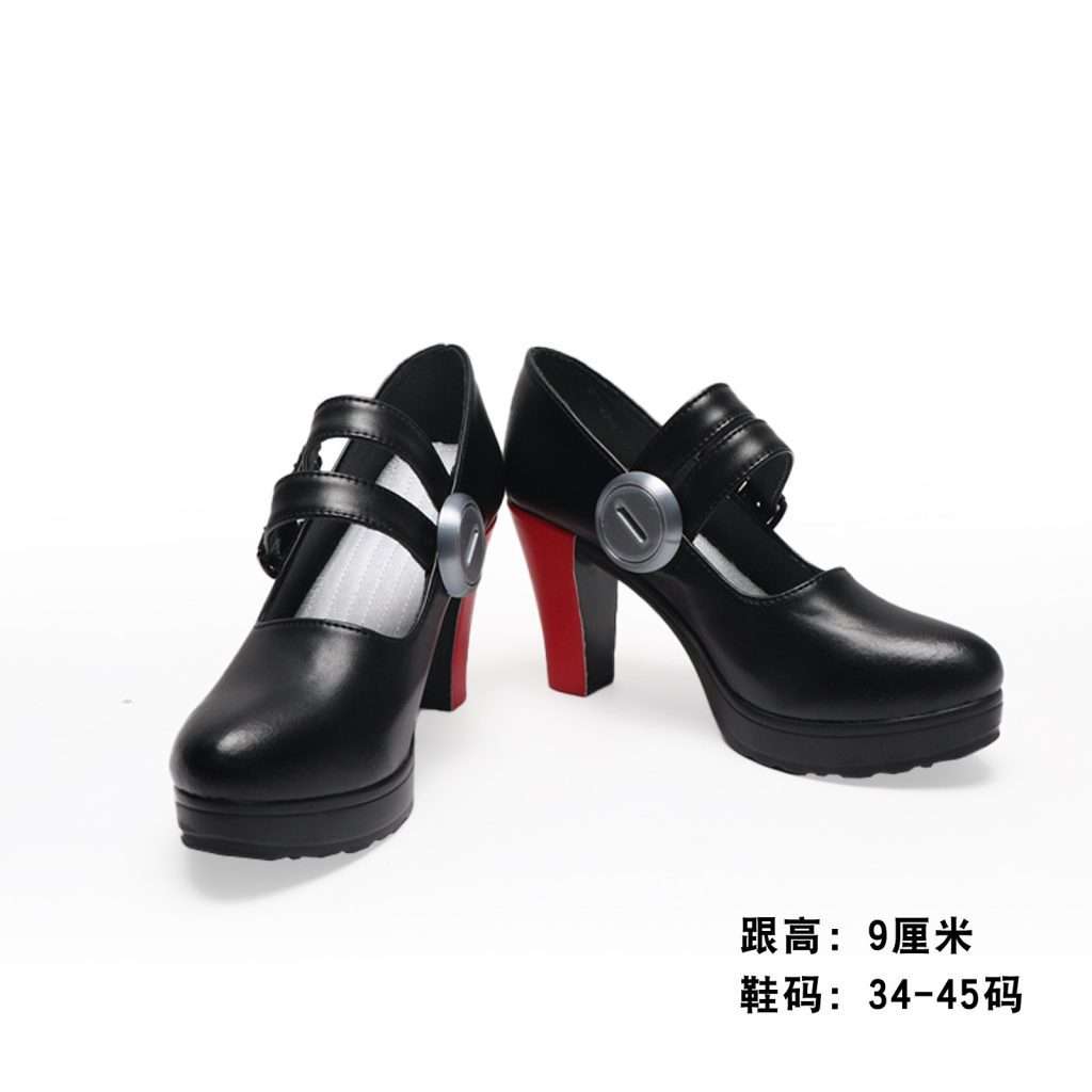 Front view of Ellen Joe cosplay shoes, featuring a sleek design