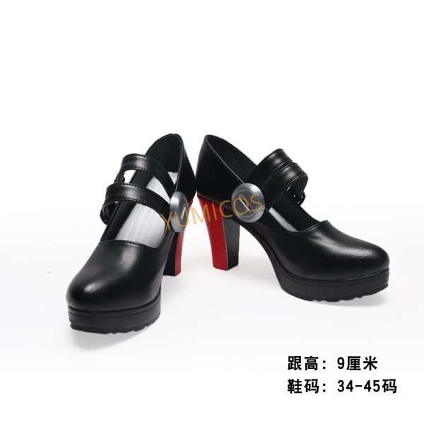 Front view of Ellen Joe cosplay shoes, featuring a sleek design