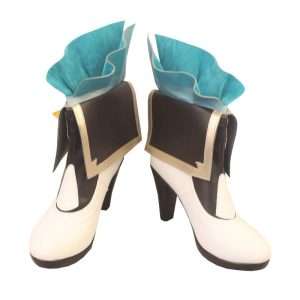 Firefly Cosplay Shoes – White with Gold Design for Honkai: Star Rail