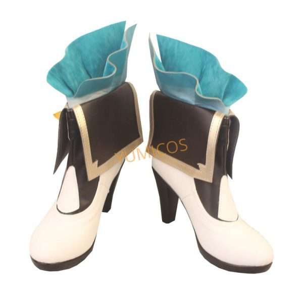 Firefly Cosplay Shoes – White with Gold Design for Honkai: Star Rail