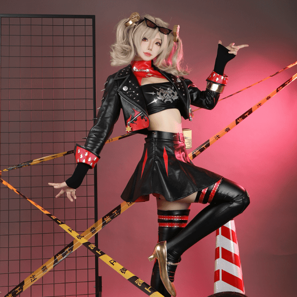 Burnice Whita Cosplay Costume Front, featuring full outfit with intricate design.