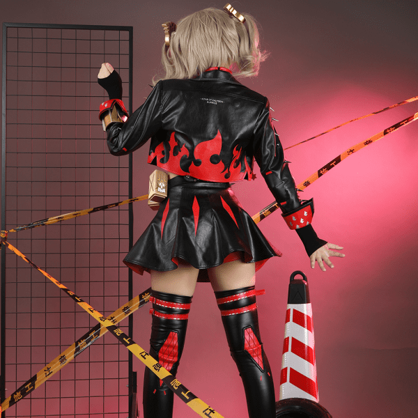 Back view of Burnice Whita Cosplay Costume showing detailed stitching and design.