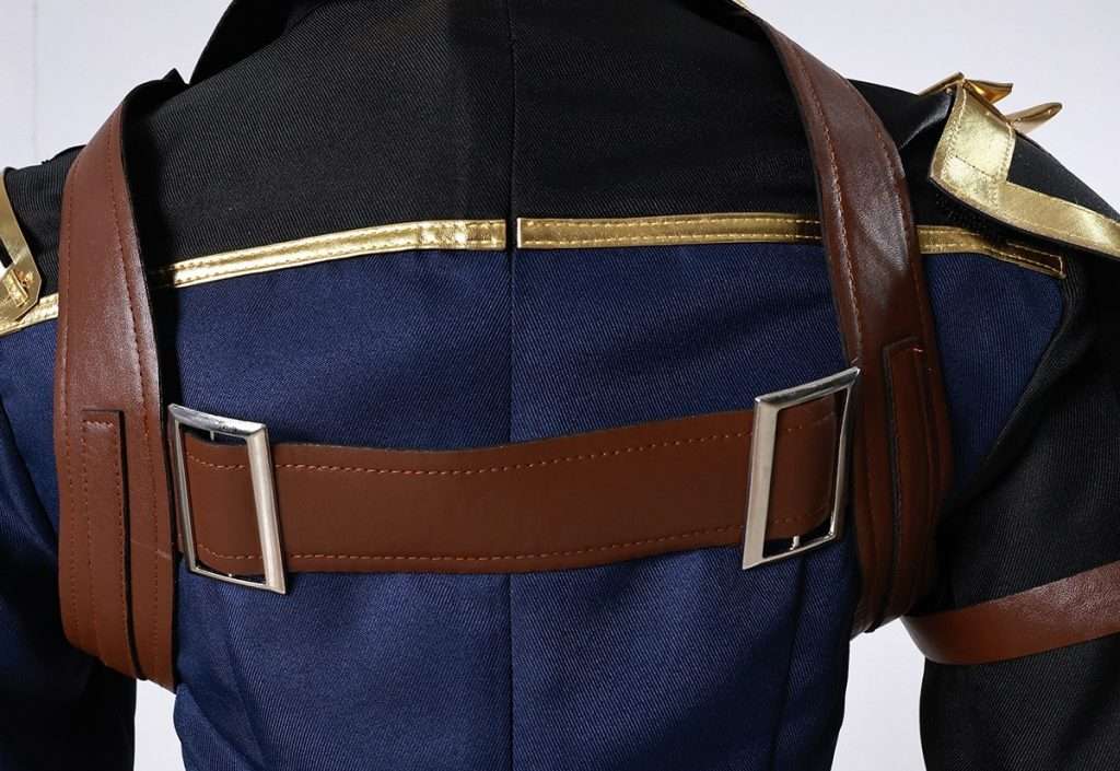 Close-up details of Caitlyn Cosplay Costume, showcasing fabric and design 