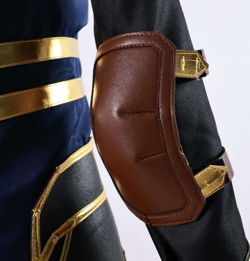 Close-up details of Caitlyn Cosplay Costume, showcasing fabric and design 