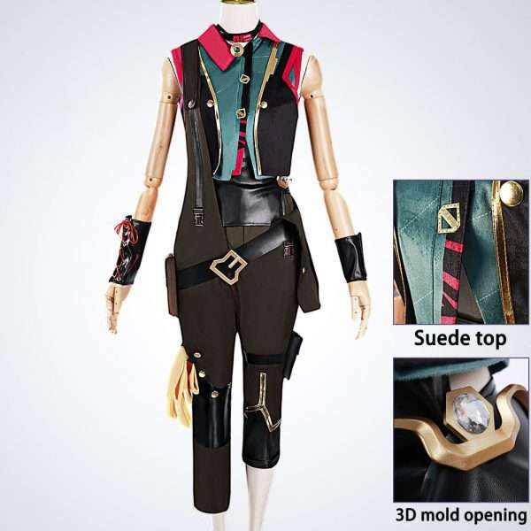 League of Legends Arcane Season 2 Jinx Cosplay Costume Front View