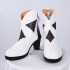 Honkai Star Rail inspired shoes front view showing embroidered logo and toe shape