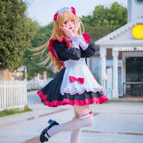 Pink gradient idol dress with star details front angle
