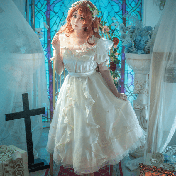 Identity V Little Girl Eurydice Cosplay Costume Front View