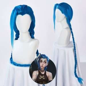 Jinx Cosplay Wig – Long Blue Braided Wig