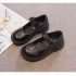 Black gothic lolita shoes with strap detail