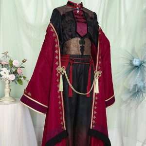 Front view of Kuzuha Chinese-style cosplay costume