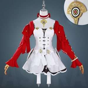 Showcasing the front design of the Astra Yao Cosplay Costume