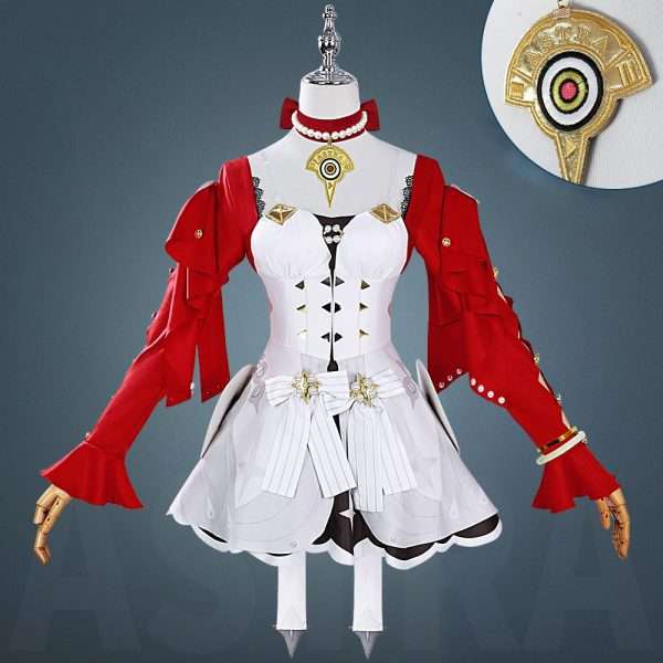 Showcasing the front design of the Astra Yao Cosplay Costume