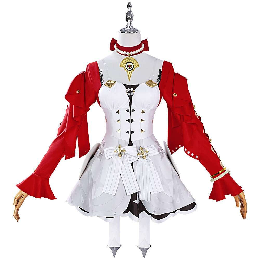 Showcasing the front design of the Astra Yao Cosplay Costume
