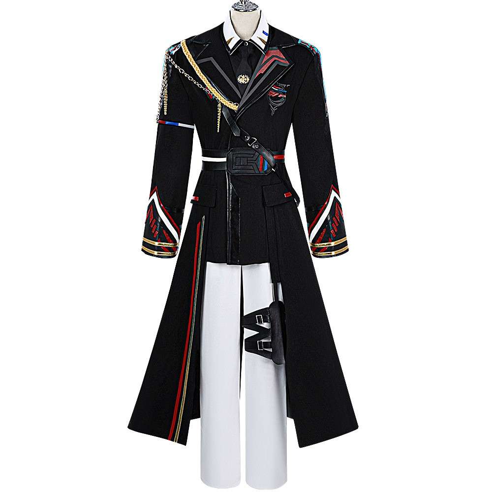 Vista frontal do traje de cosplay de Caleb Farspace Coronel Set