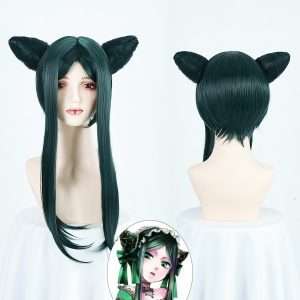 Front view of Black Butler Ciel Phantomhive Green Witch cosplay wig