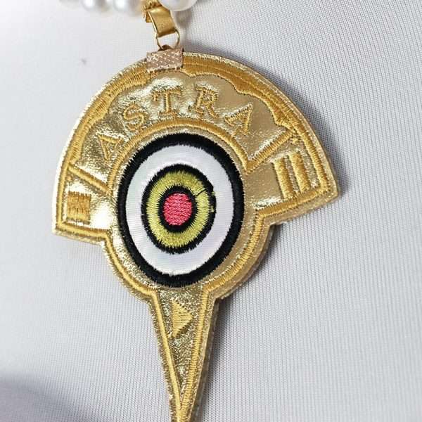 Showcasing the detailed parts of the Astra Yao Cosplay Costume