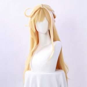 Front view of Escoffier blonde cosplay wig