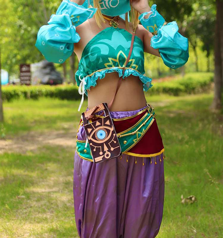 Vista frontal de Breath of the Wild Link Mujer Cosplay Costume