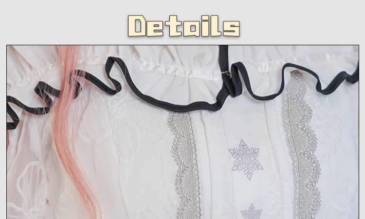 Close-up details of Nikki Cosplay Pink Dress