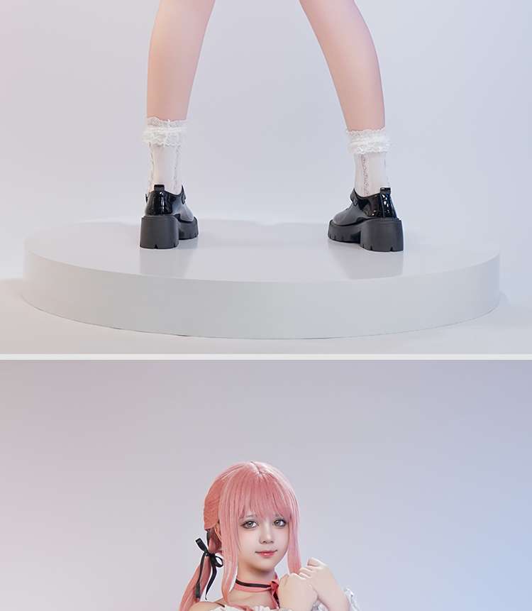 Back view of Infinity Nikki Nikki Cosplay Pink Dress
