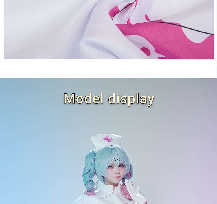 Close-up of Rabbit Hole Nurse Uniform Cosplay Costume details