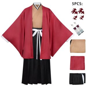 Front view of anime-style monk cosplay outfit