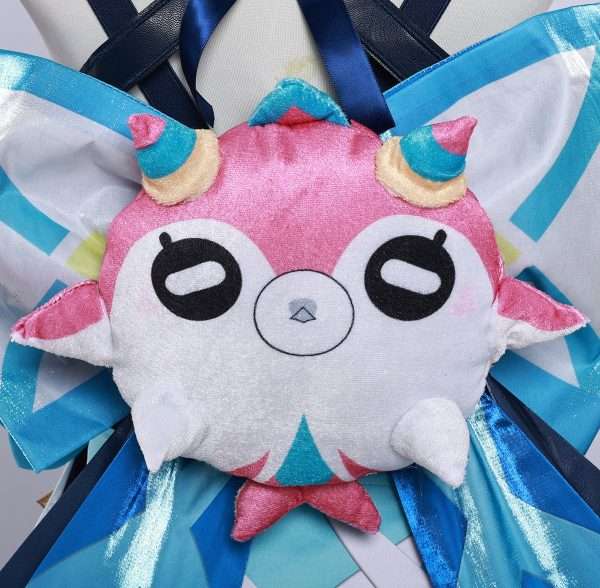 Close-up of Mualani costume accessories and fabric texture