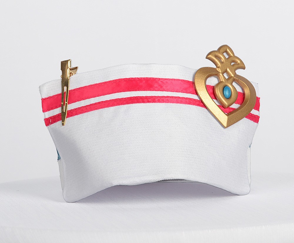 Close-up of Sigewinne costume accessories and seams