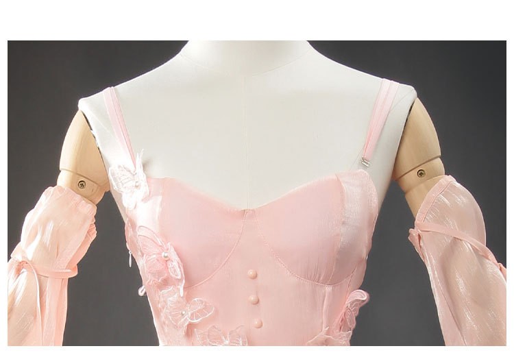 Close-up of Yumicos MC Cosplay Costume Details - Fabric and decorative details of the Yumicos cosplay costume