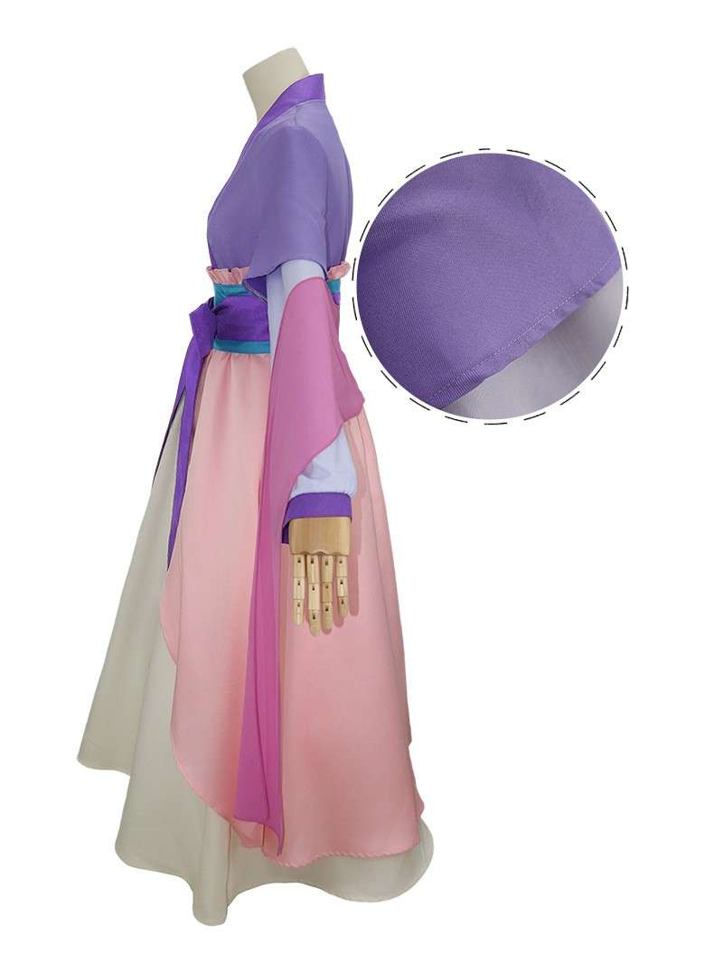 Front view of Maomao Moon Fairy cosplay costume with long flowing sleeves