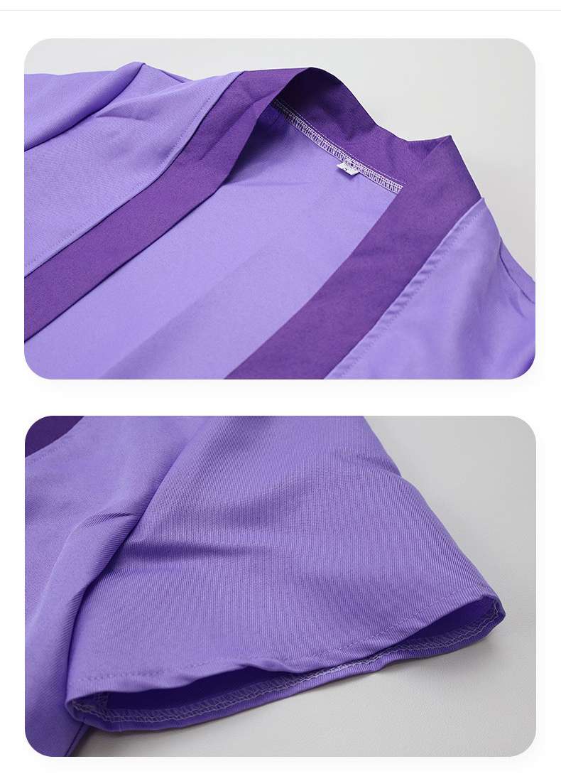 Close-up details of accessories and fabric in Maomao’s cosplay