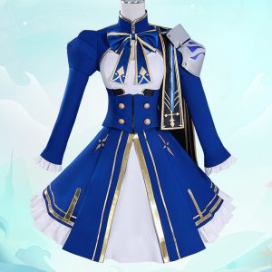 Front view of Honkai × Fate Saber outfit