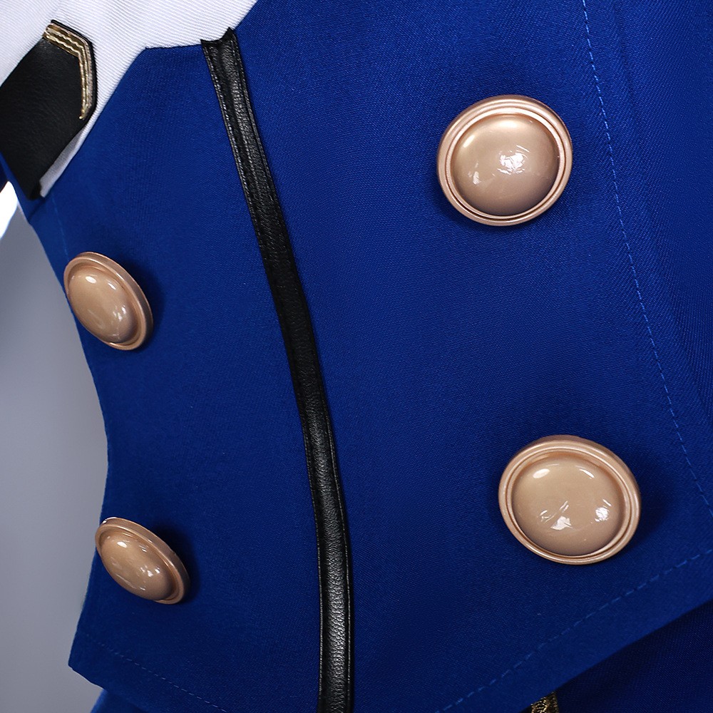 Zoom on Saber’s chest emblem and fabric
