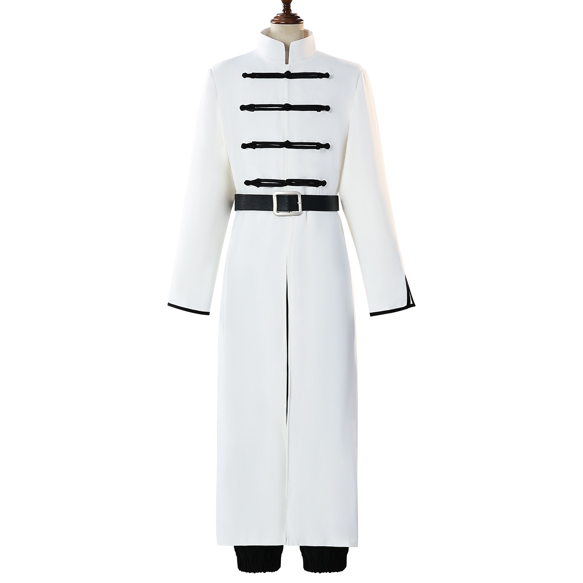 Fatos de cosplay Kamui preto e branco vista frontal
