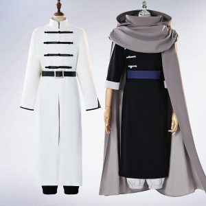 Kamui black and white cosplay suits front view