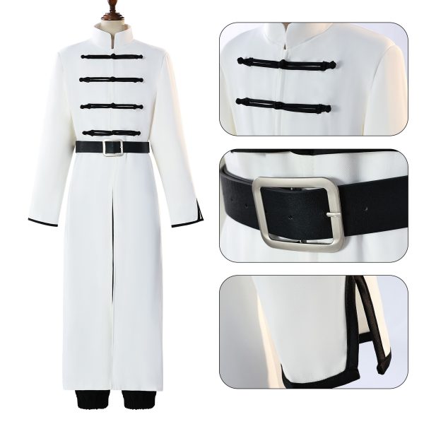 Fatos de cosplay Kamui preto e branco vista frontal