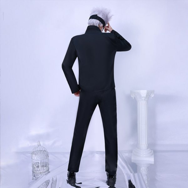 Rear view of Gojo Satoru JJK cosplay outfit