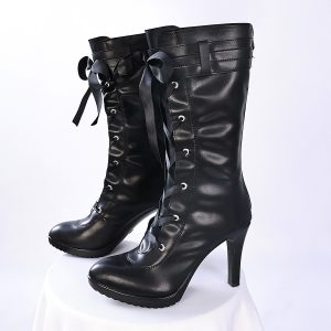 Front view of Saber collab cosplay shoes