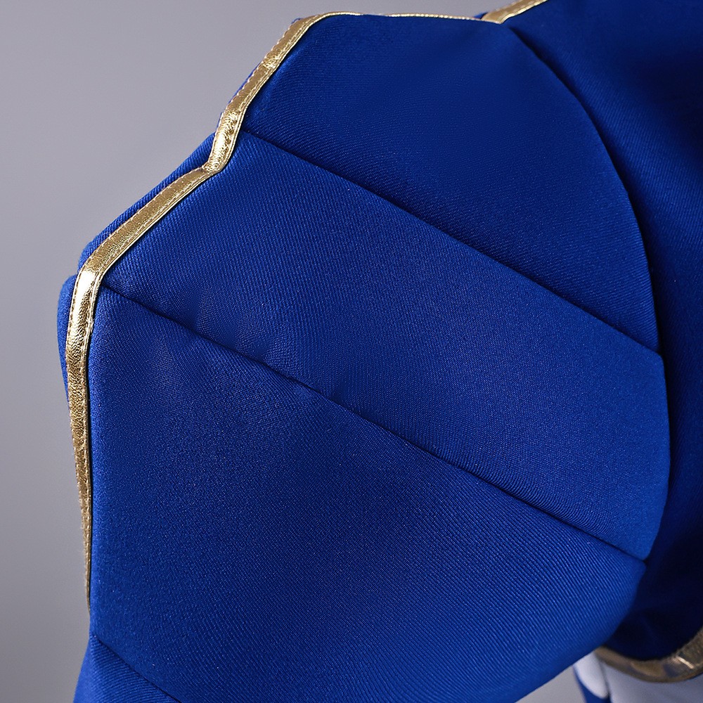 Zoom on Saber’s chest emblem and fabric