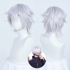 Front view of Gojo Satoru cosplay wig